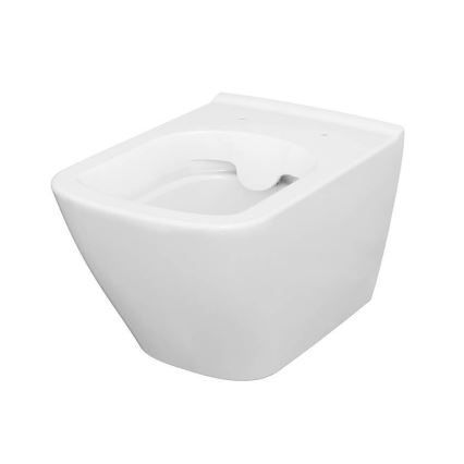 Cersanit S701-405 - Seinään kiinnitettävä WC-istuin CITY SQUARE istuinkannella, keraaminen/valkoinen
