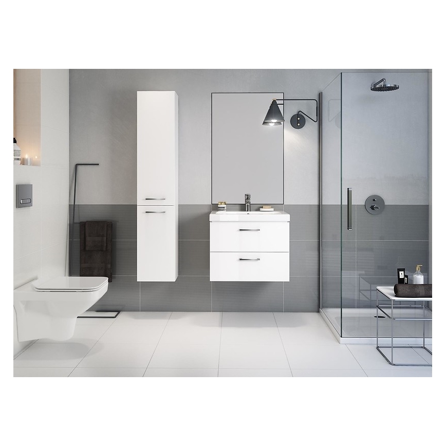 Cersanit S801-149-DSM - Ripustettava kylpyhuoneen kaappi altaan kanssa ELODY 46x80 cm valkoinen