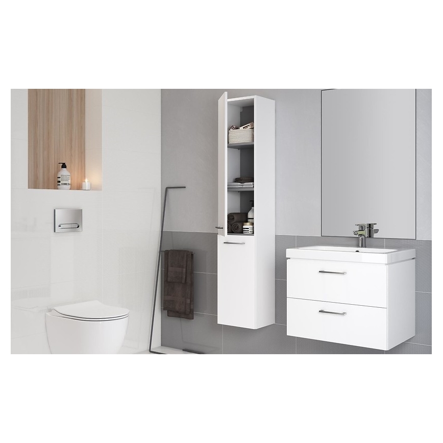 Cersanit S801-149-DSM - Ripustettava kylpyhuonekaappi pesualtaalla LARA 46x80 cm valkoinen