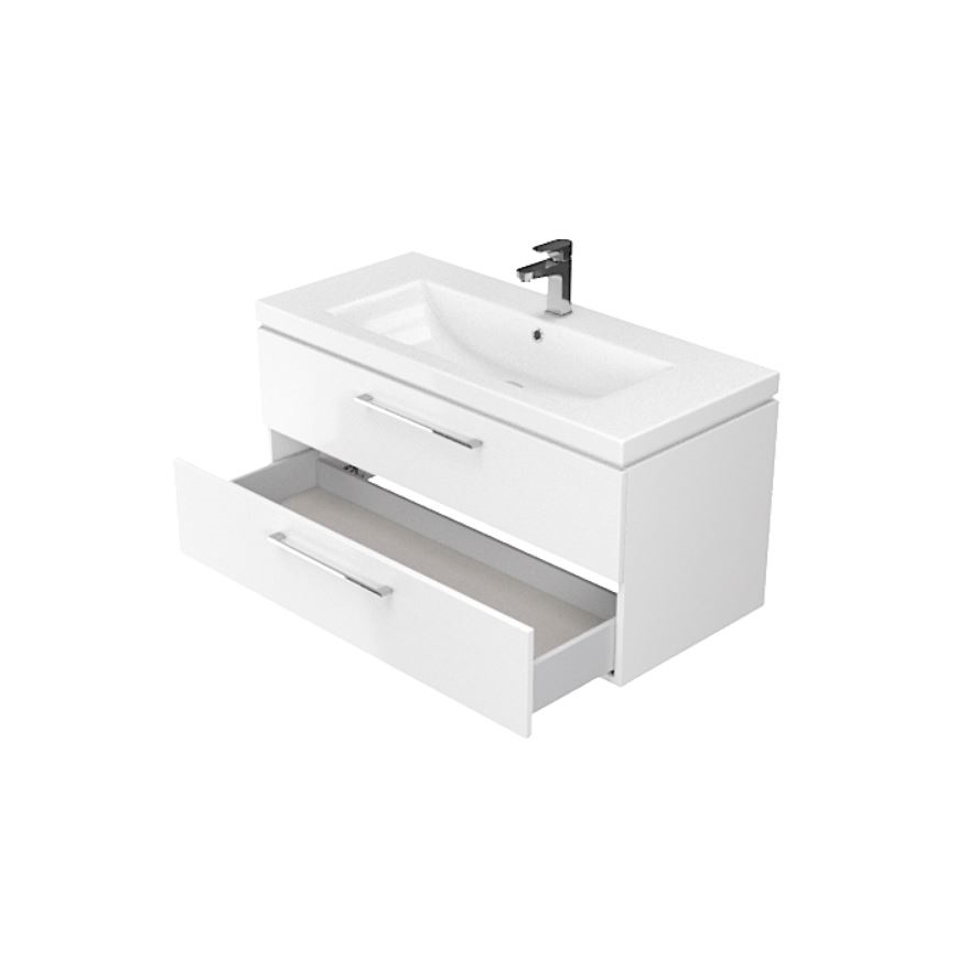 Cersanit S801-149-DSM - Ripustettava kylpyhuonekaappi pesualtaalla LARA 46x80 cm valkoinen