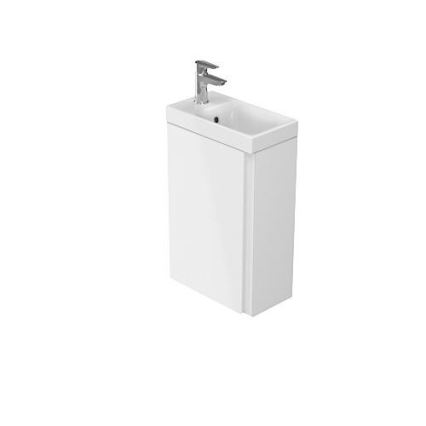 Cersanit S801-218-DSM - Seinään asennettava kylpyhuonekaappi pesualtaalla MODUO SLIM 40 cm, kiiltävän valkoinen