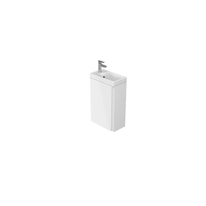 Cersanit S801-218-DSM - Seinään asennettava kylpyhuonekaappi pesualtaalla MODUO SLIM 40 cm, kiiltävän valkoinen
