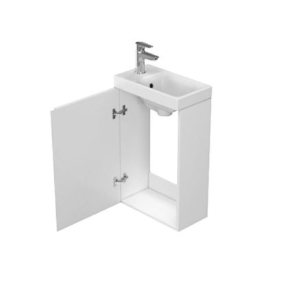 Cersanit S801-218-DSM - Seinään asennettava kylpyhuonekaappi pesualtaalla MODUO SLIM 40 cm, kiiltävän valkoinen