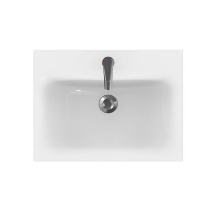 Cersanit S801-223-DSM - Seinään asennettava MODUO-kylpyhuonekaappi pesualtaalla 60x45 cm, kiiltävän valkoinen