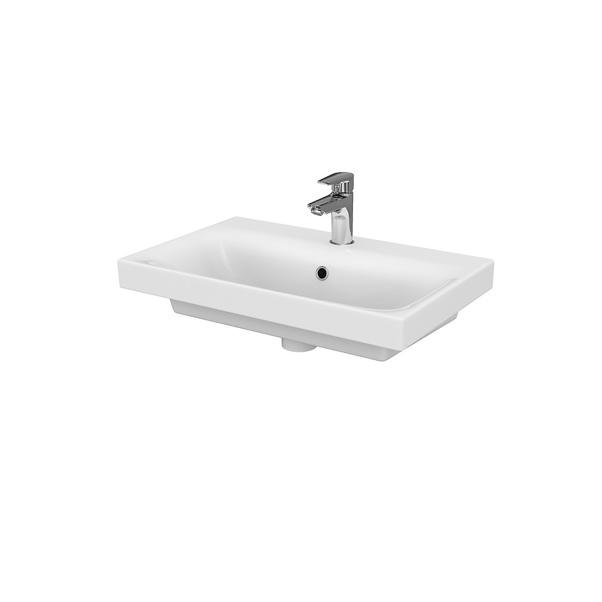 Cersanit S801-227-DSM - Ripustettava kylpyhuonekaappi MODUO SLIM 62xcm kiiltävä valkoinen, pesualtaalla