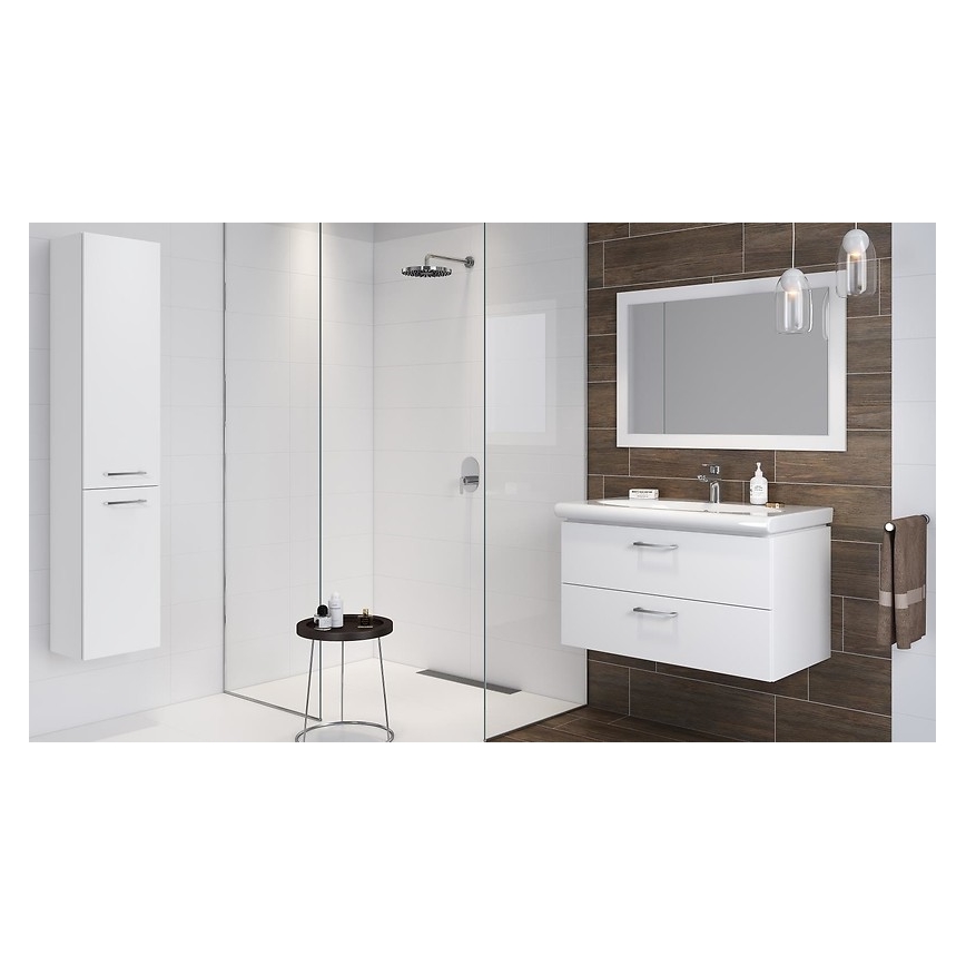 Cersanit S801-338-DSM - Ripustettava kylpyhuoneen kaappi altaan kanssa ELODY 46x80 cm valkoinen
