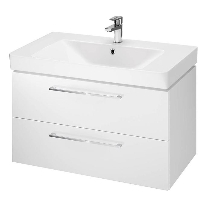 Cersanit S801-338-DSM - Ripustettava kylpyhuonekaappi pesualtaalla LARA 46x80 cm valkoinen
