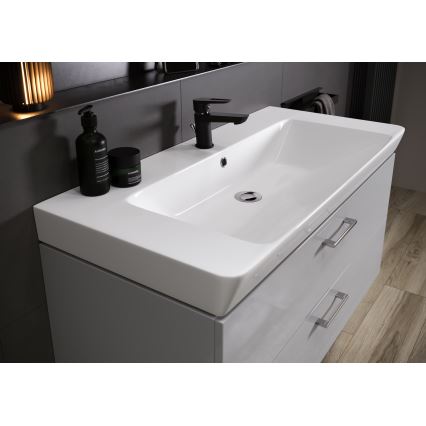 Cersanit S801-338-DSM - Ripustettava kylpyhuonekaappi pesualtaalla LARA 46x80 cm valkoinen