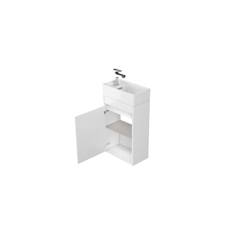 Cersanit S924-001 - Kylpyhuoneen allaskaappi CREA 59,3x39,2 cm kiiltävä valkoinen