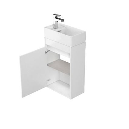 Cersanit S924-001 - Kylpyhuoneen pesuallaskaappi BARBARA 59,3x39,2 cm kiiltävä valkoinen