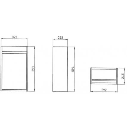 Cersanit S924-001 - Kylpyhuoneen pesuallaskaappi BARBARA 59,3x39,2 cm kiiltävä valkoinen