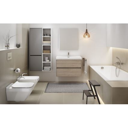 Cersanit S924-008 - Ripustettava kylpyhuonekaappi pesualtaan alle CREA 53,3x59,4 cm tammi