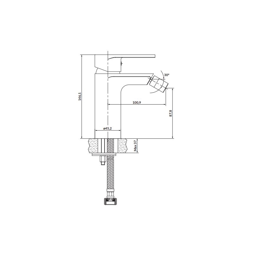 Cersanit S951-317 - Bidee-hana CREA nikkeli
