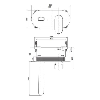 Cersanit S951-333 - Kylpyhana piiloasennukseen CREA musta