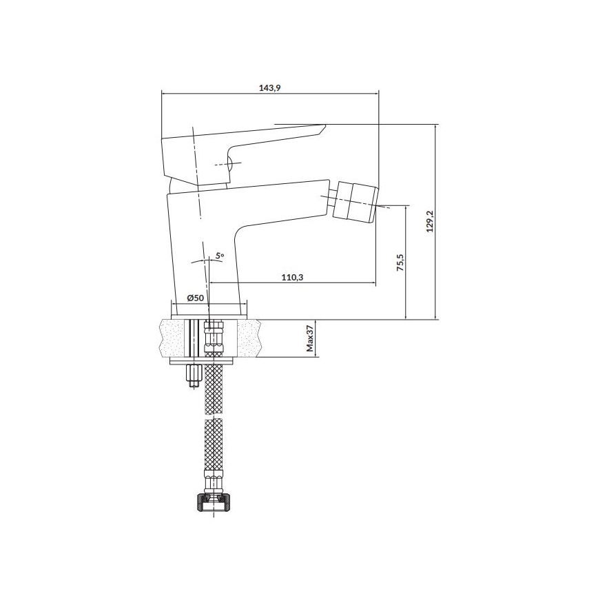 Cersanit S951-348 - Bidee-hana MILLE valkoinen