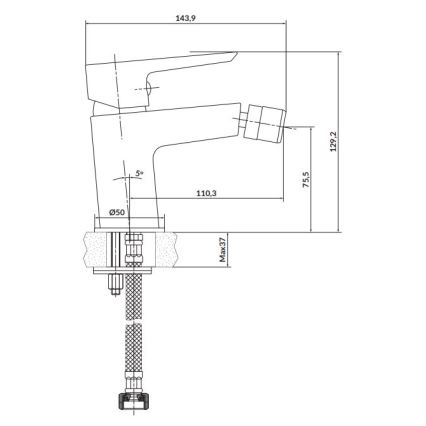 Cersanit S951-349 - Bidee-hana MILLE musta