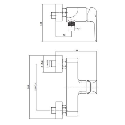 Cersanit S951-352 - Suihkuhana CITY kiiltävä kromi