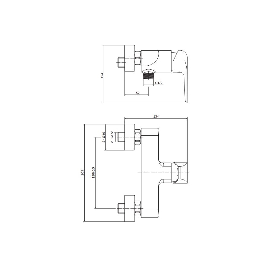Cersanit S951-352 - Suihkuhana CITY kiiltävä kromi