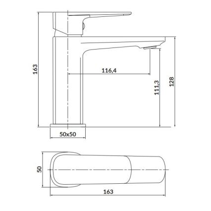Cersanit S951-389 - Altaan hana LARGA 16,3 cm kulta
