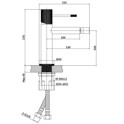 Cersanit S951-575 - Bidee-hana ZEN musta
