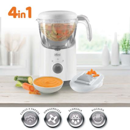 Chicco - Höyryastia ja sekoitin 4in1 EASY MEAL