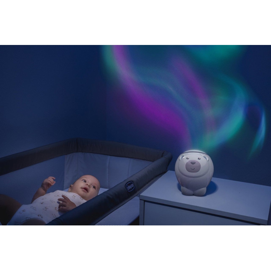 Chicco - Lasten projektori 2in1 POLAR BEAR vaaleanpunainen