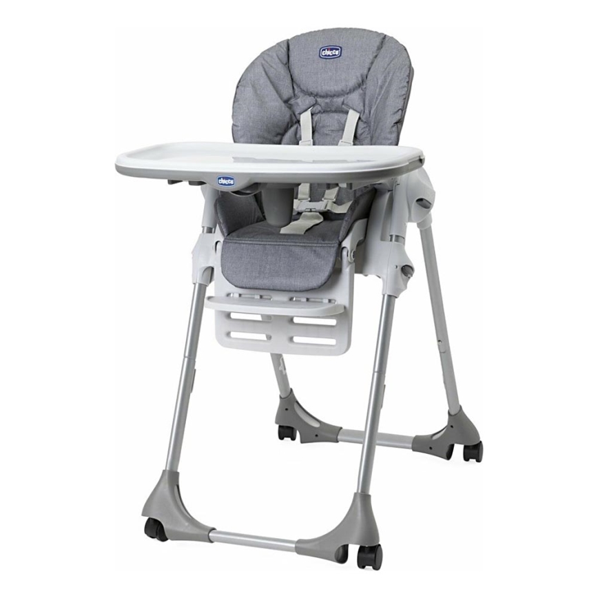 Chicco - Lasten ruokapöydän tuoli Polly Easy harmaa