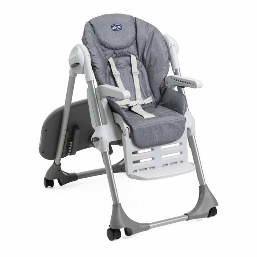 Chicco - Lasten ruokapöydän tuoli Polly Easy harmaa