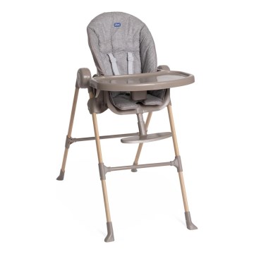 Chicco - Lasten ruokapöydän tuoli Polly Essential - harmaa/ruskea