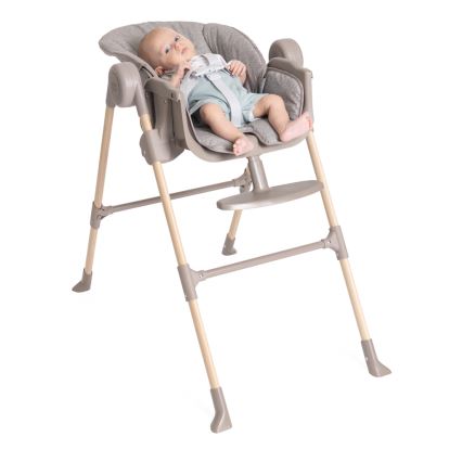 Chicco - Lasten ruokapöydän tuoli Polly Essential - harmaa/ruskea