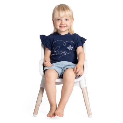 Chicco - Lasten ruokapöydän tuoli ZEST 3in1 valkoinen/harmaa