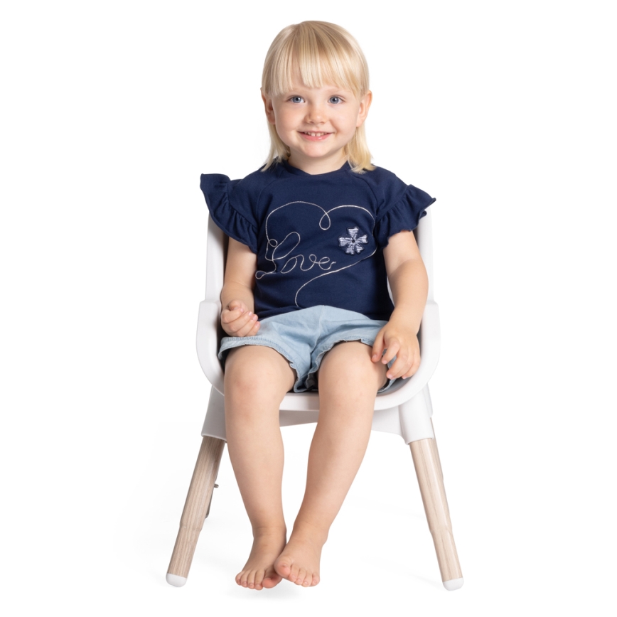 Chicco - Lasten ruokapöydän tuoli ZEST 3in1 valkoinen/harmaa