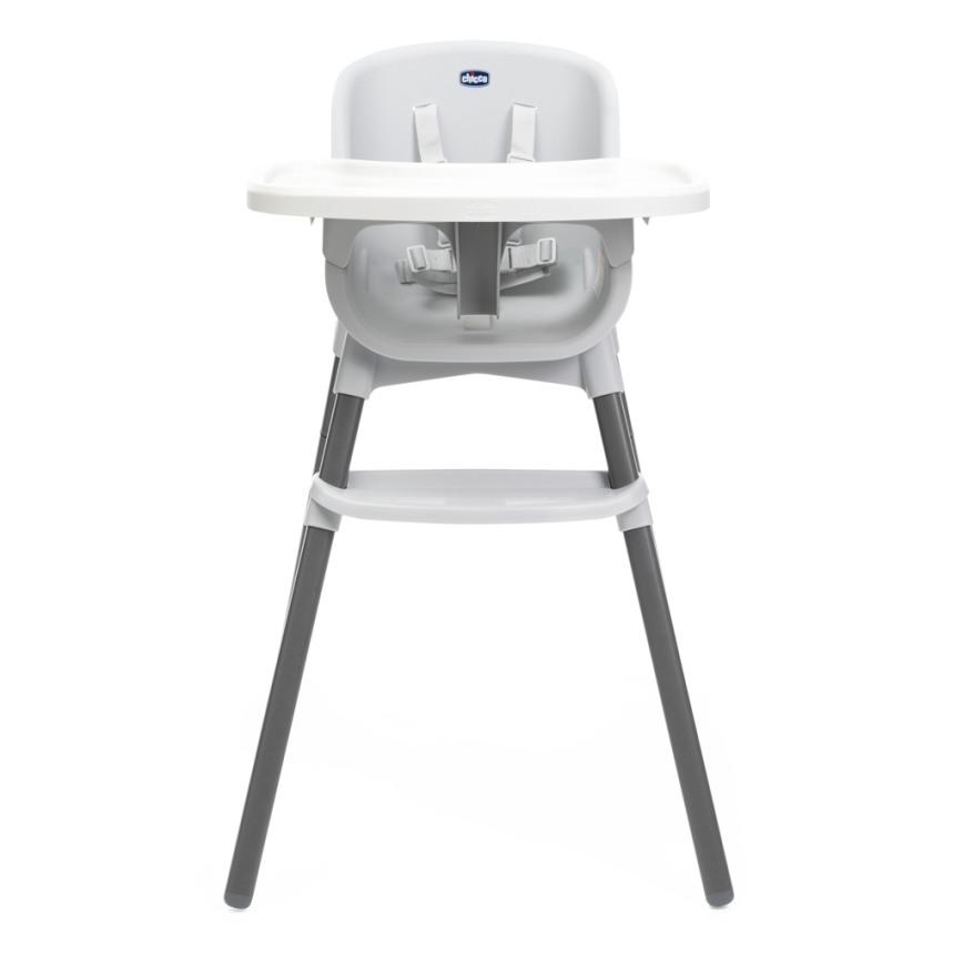 Chicco - Lasten ruokapöydän tuoli ZEST 3in1 valkoinen/harmaa