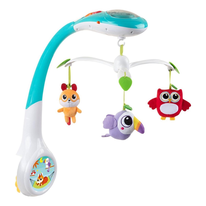 Chicco - Mobile pinnasänkyyn projektori MAGIC FOREST 3xAA