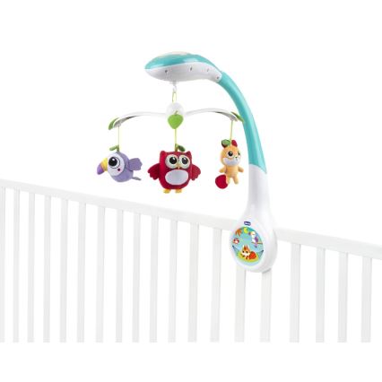Chicco - Mobile pinnasänkyyn projektori MAGIC FOREST 3xAA
