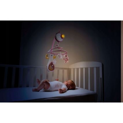 Chicco - Pinnasänky mobile melodialla 3in1 NEXT2DREAMS 3xAA pinkki
