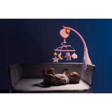 Chicco - Pinnasänky mobile melodialla 3in1 NEXT2DREAMS 3xAA pinkki