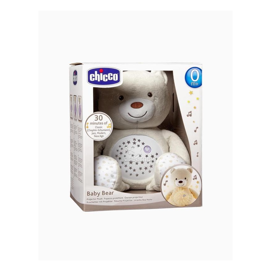 Chicco - Projektori melodialla BABY BEAR 3xAAA beige