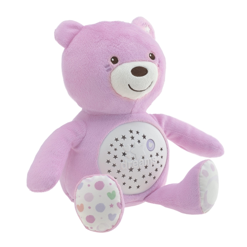 Chicco - Projektori melodialla BABY BEAR 3xAAA pinkki