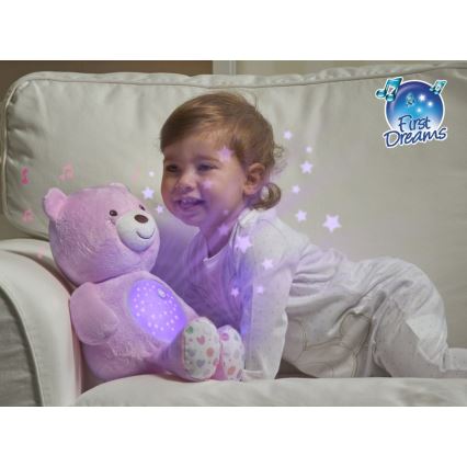 Chicco - Projektori melodialla BABY BEAR 3xAAA pinkki
