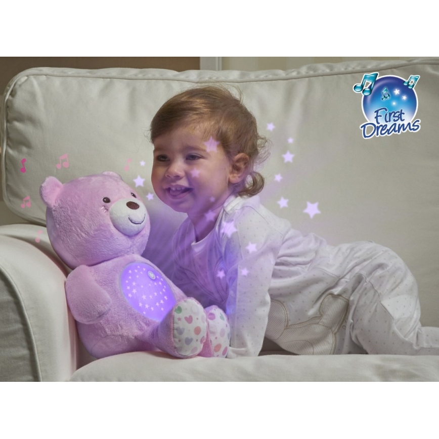 Chicco - Projektori melodialla BABY BEAR 3xAAA pinkki