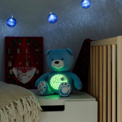 Chicco - Projektori melodialla BABY BEAR 3xAAA sininen