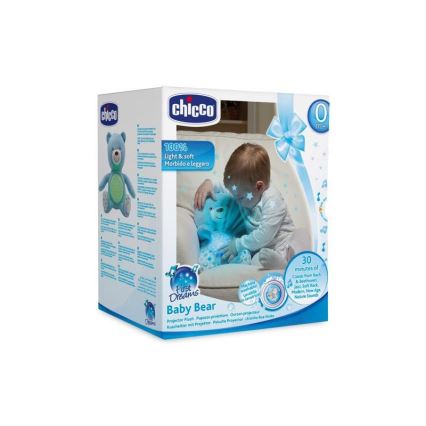Chicco - Projektori melodialla BABY BEAR 3xAAA sininen