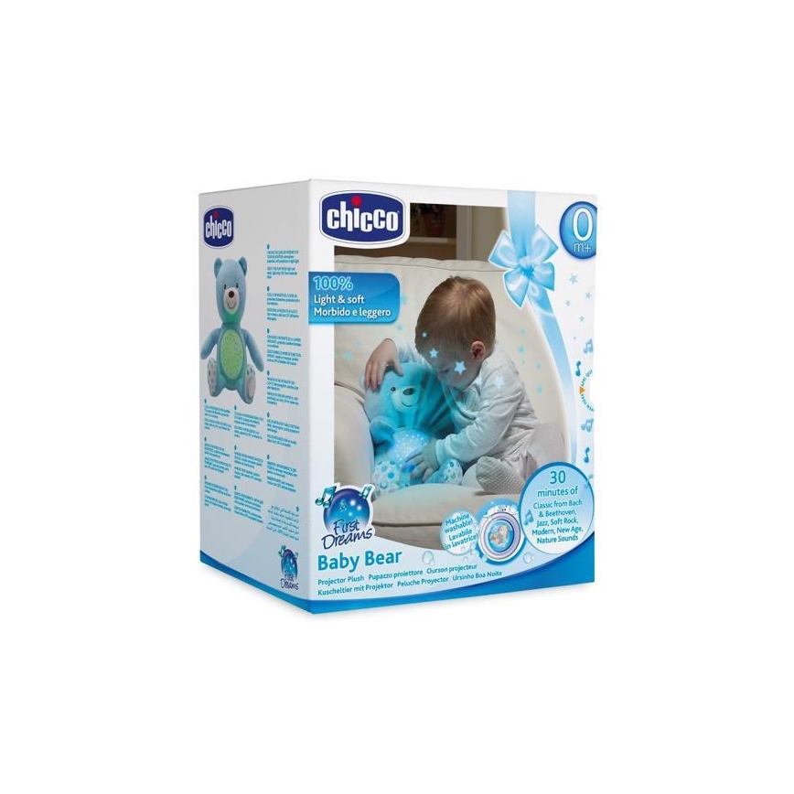 Chicco - Projektori melodialla BABY BEAR 3xAAA sininen