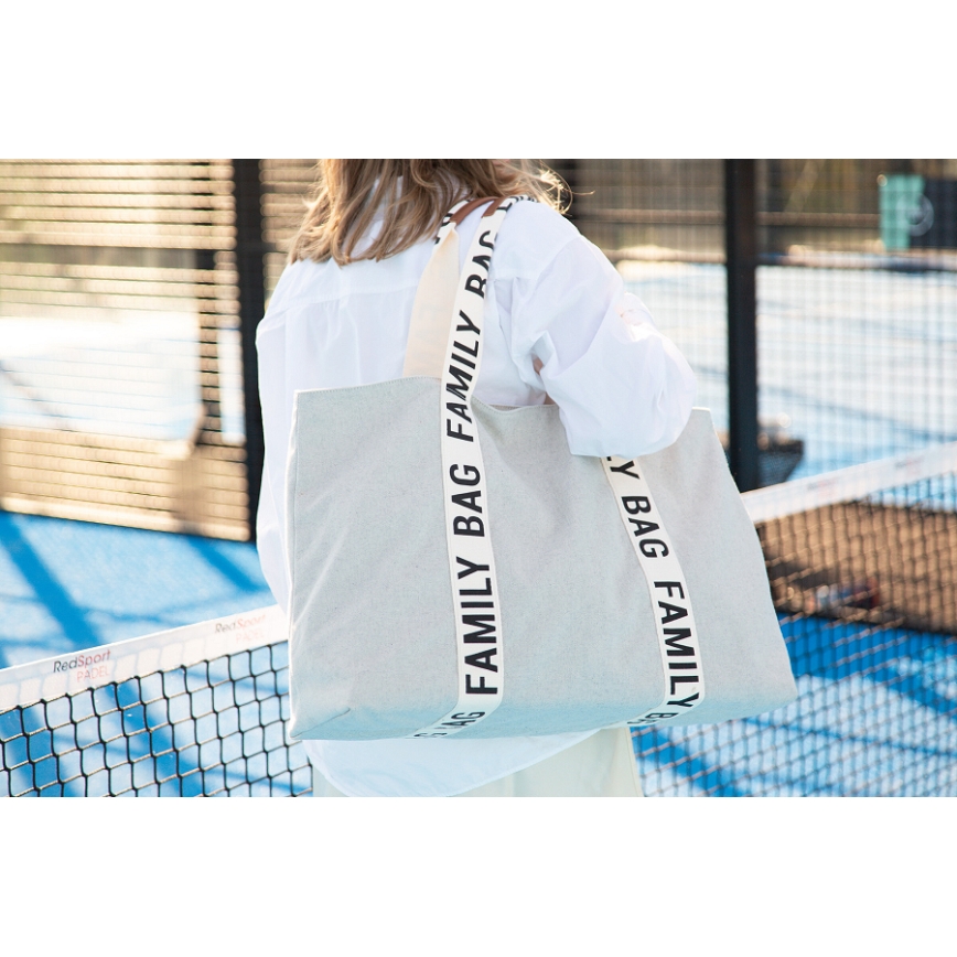 Childhome - Matkakassi FAMILY BAG CANVAS valkoinen
