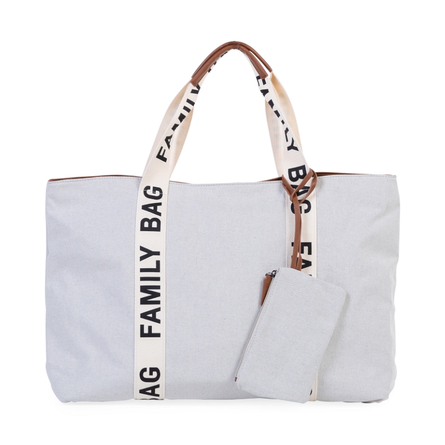 Childhome - Matkakassi FAMILY BAG CANVAS valkoinen