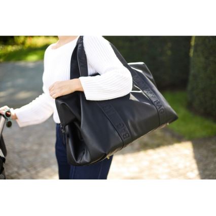 Childhome - Vaihtolaukku MOMMY BAG LEATHER musta