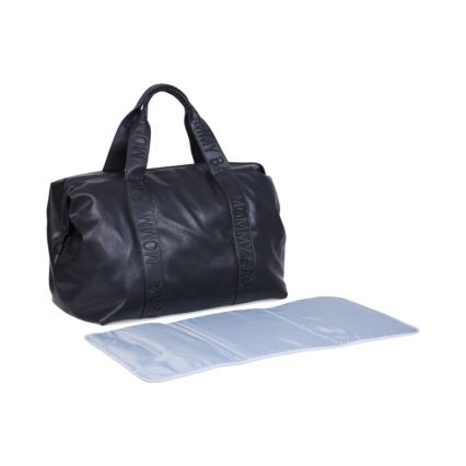 Childhome - Vaihtolaukku MOMMY BAG LEATHER musta