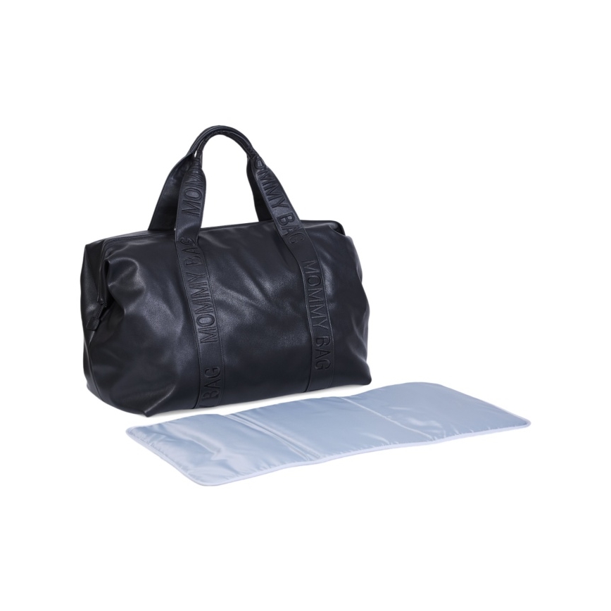 Childhome - Vaihtolaukku MOMMY BAG LEATHER musta