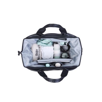 Childhome - Vaihtolaukku MOMMY BAG LEATHER musta
